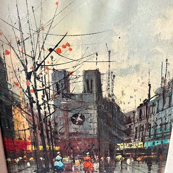 Calvan, Paris Street Scene, Oil on Canvas, signed 'Calvan' - Picture 3 of 7